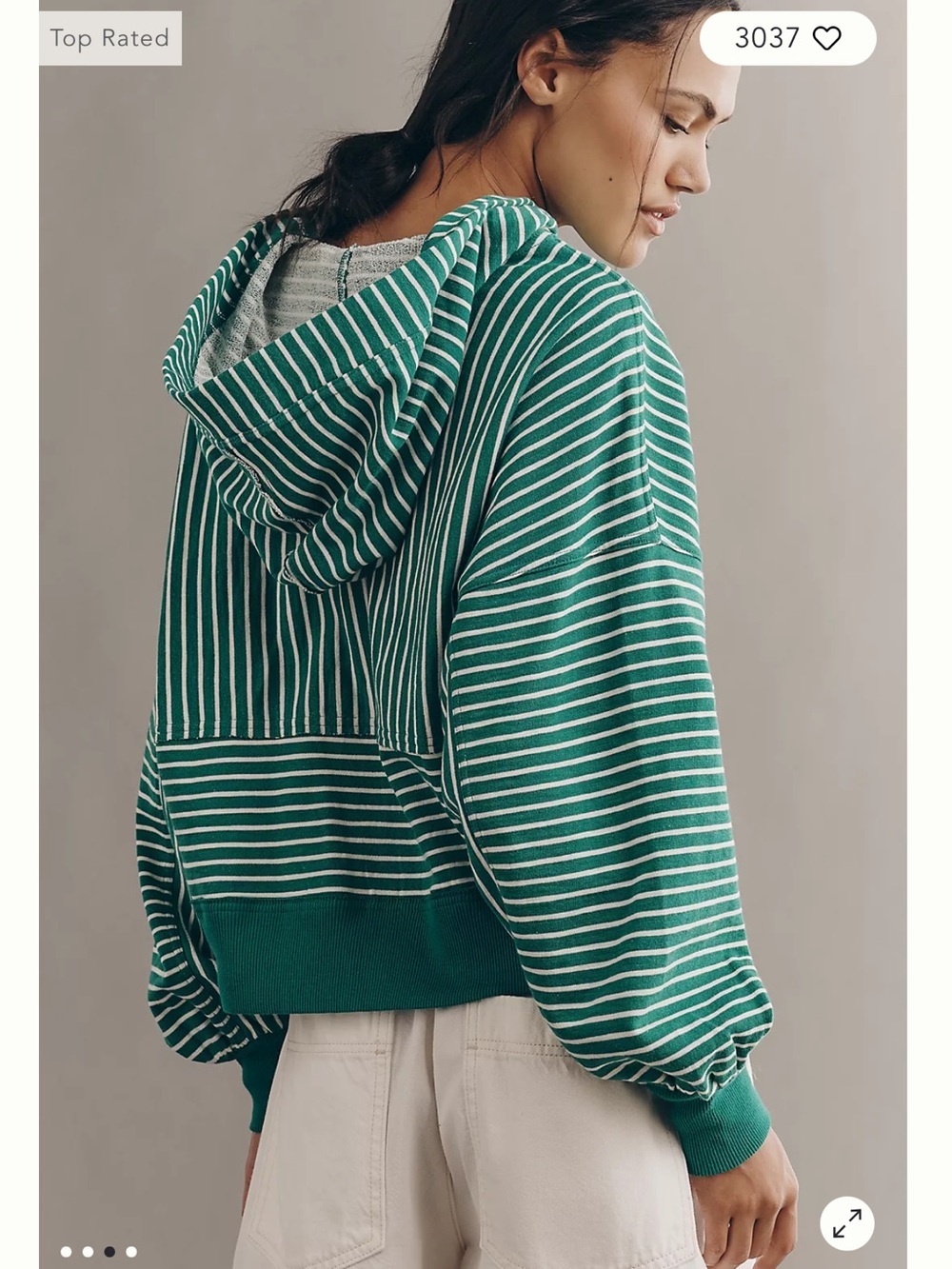 BNWT PILCRO COTTON GROMMET HOODED SWEATSHIRT - Picture 10 of 11